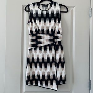 BCBG Black and White Cocktail Dress